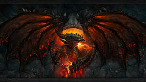 Fire Dragon With Runic Markings Wallpaper