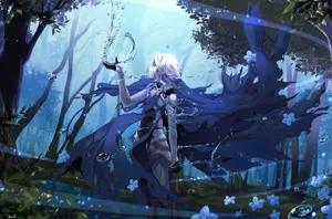 Fire Emblem Corrin At The Forest Wallpaper