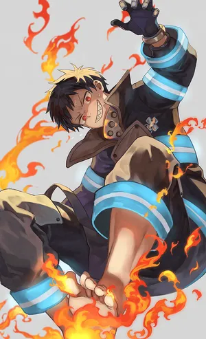 Fire Force Shinra Portrait Wallpaper