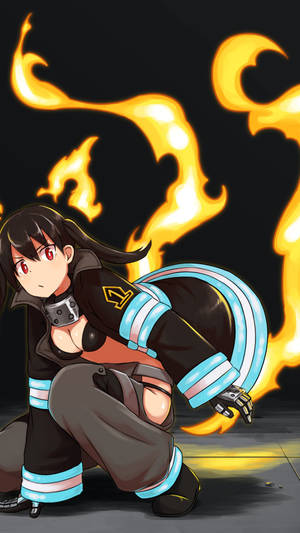 Fire Force Tamaki Kotatsu And Fire Wallpaper