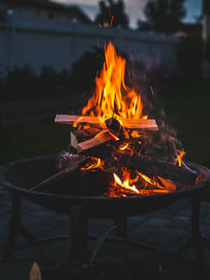 Fire Pits Burning Logs Campfire Wallpaper