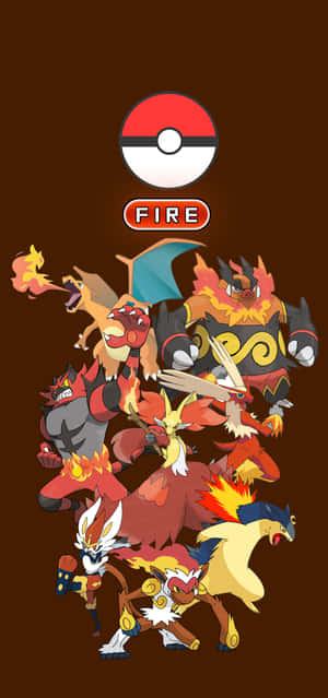 Fire Type Pokemon Assembly Wallpaper