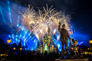 Fireworks Display At Walt Disney World Desktop Wallpaper