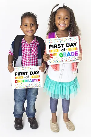 First Dayof School Siblings Wallpaper