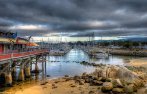 Fishermans Wharf On An Overcast Day Wallpaper