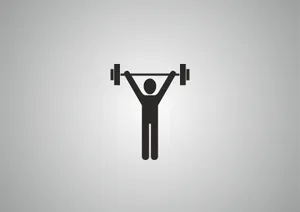 Fitness Cartoon Figure Weightlifting Wallpaper