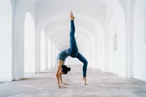 Fitness Yoga Inverted Pose Wallpaper