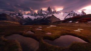 Fitz Roy Landscape In Chile Wallpaper