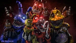 Five Nights At Freddy's Security Breach Fnaf Monsters Wallpaper