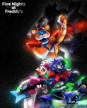 Five Nights At Freddy's Security Breach Rock Band Wallpaper