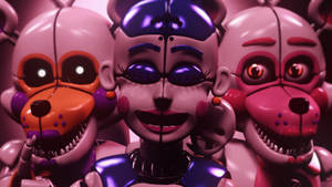 Five Nights At Freddy's Security Breach Shiny Pink Toys Wallpaper