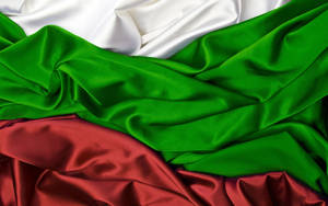 Flag Of Bulgaria In Silk Wallpaper