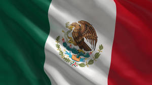 Flag Of Mexico Realistic Painting Wallpaper