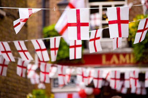 Flaglets Of The England Flag Wallpaper