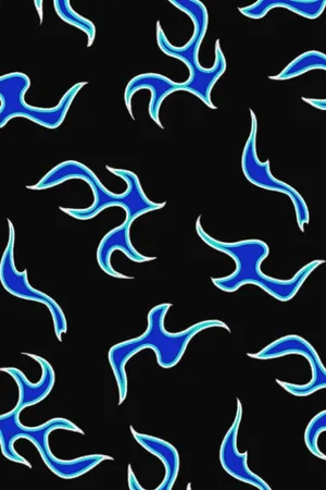 Flame Blue Art Wallpaper