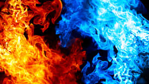 Flame Clashing Art Wallpaper