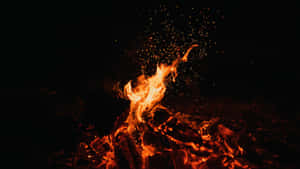 Flame With Particles Wallpaper