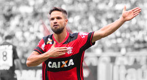 Flamengo Fc Diego Ribas Touching Chest Wallpaper