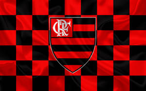 Flamengo Fc Emblem Checkered Wallpaper