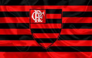 Flamengo Fc Logo Horizontal Stripes Wallpaper