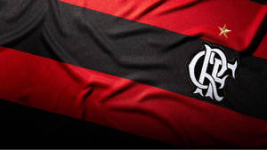Flamengo Fc Pride - A Creased Flag Displaying Passion Wallpaper