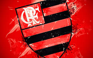 Flamengo Fc Splattered Emblem Wallpaper