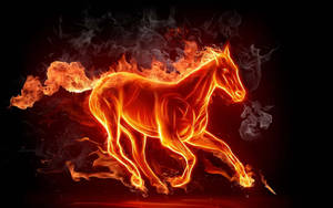 Flaming Horse Android Tablet Background Wallpaper