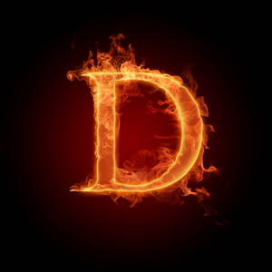 Flaming Hot Letter D Wallpaper