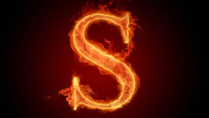 Flaming Letter S Alphabet Wallpaper