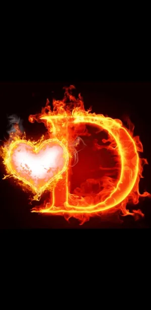 Flaming Love D Wallpaper