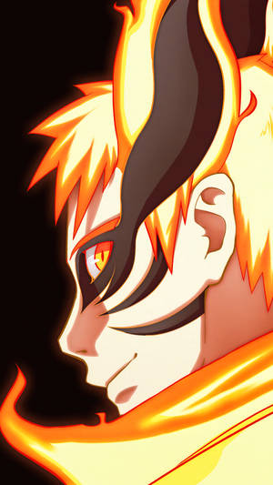 Flaming Naruto Baryon Mode Wallpaper