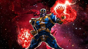 Flaming Red Thanos Wallpaper
