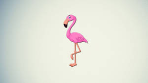 Flamingo Cartoon Art Wallpaper
