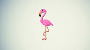 Flamingo Cartoon Art Wallpaper