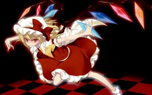Flandre Scarlet Magic Crystal Wings Wallpaper