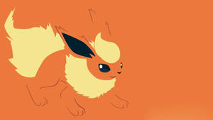 Flareon Blending Into Orange Background Wallpaper