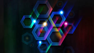 Flaring Hexagon Spectrum Wallpaper