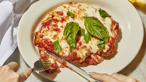 Flat Cheese Overload Chicken Parmigiana Wallpaper