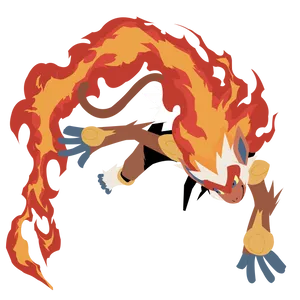 Flat Design Infernape Wallpaper
