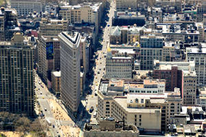 Flatiron Building Aerial Skyline Wallpaper