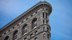 Flatiron Building Top Part Blue Sky Wallpaper