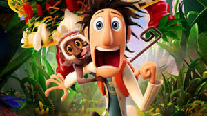 Flint Lockwood And Steve The Monkey In Cloudy With A Chance Of Meatballs 2. Wallpaper