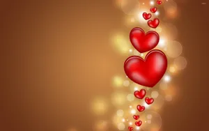 Floating Hearts Wallpaper - Holiday Wallpaper Wallpaper