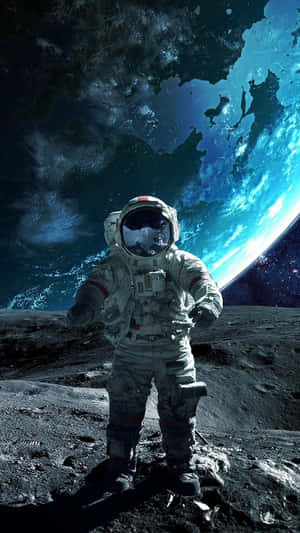 Floating In Space With My Astronaut Iphone Wallpaper