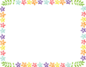 Floral Frame Border Design Wallpaper