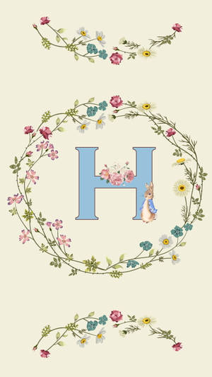 Floral Letter H Wallpaper