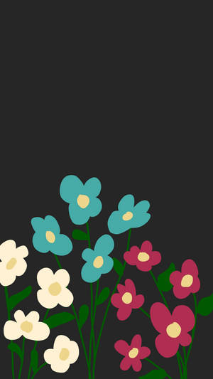 Floral Minimalist Art Phone Wallpaper