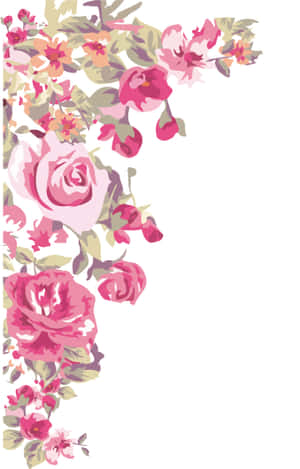 Floral Page Border Design Wallpaper