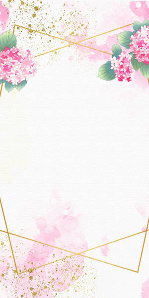 Floral Pink Border Phone Wallpaper