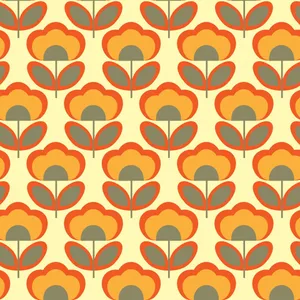 Floral Seamless Pattern 70s Aesthetic Desktop Wallpaper